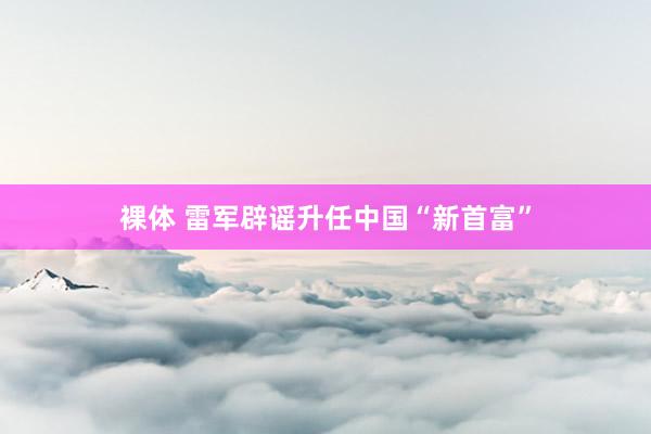裸体 雷军辟谣升任中国“新首富”