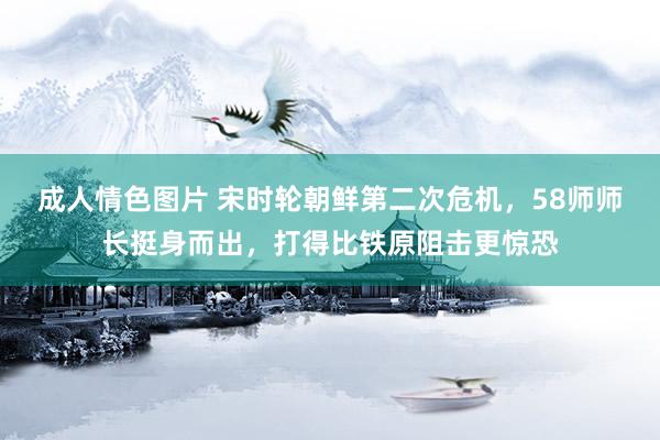 成人情色图片 宋时轮朝鲜第二次危机，58师师长挺身而出，打得比铁原阻击更惊恐